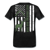 Hunting Flag Best Bucking Dad Ever Men's Premium T-Shirt (CK4118) - charcoal gray