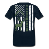 Hunting Flag Best Bucking Dad Ever Men's Premium T-Shirt (CK4118) - deep navy