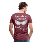 My Grandson Was So Amazing Men's Premium T-Shirt (CK1489) - heather burgundy