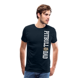 Pitbull Dad Men's Premium T-Shirt (MM82) - deep navy