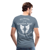 Brother Guardian Angel Men's Premium T-Shirt (CK3551) - steel blue