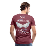 Son Amazing Angel Men's Premium T-Shirt (CK3559) - heather burgundy