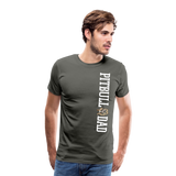 Pitbull Dad Men's Premium T-Shirt (CK1513 MM) - asphalt gray