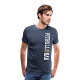 Pitbull Dad Men's Premium T-Shirt (CK1513 MM) - heather blue