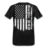 Best Dad American Flag Men's Premium T-Shirt - charcoal gray