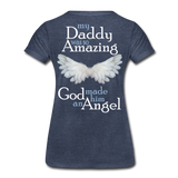 Daddy Amazing Angel Women’s Premium T-Shirt (CK1488) - heather blue