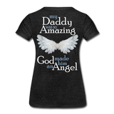 Daddy Amazing Angel Women’s Premium T-Shirt (CK1488) - charcoal gray