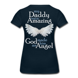 Daddy Amazing Angel Women’s Premium T-Shirt (CK1488) - deep navy