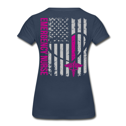 Christy Gray RN Emergency Nurse Women’s Premium Organic T-Shirt - navy