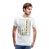 Camo American Flag Grandpa Men's Premium T-Shirt - white