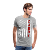 American Flag Daddy Men's Premium T-Shirt (CK1931) - heather gray