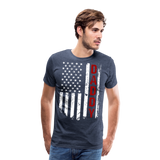 American Flag Daddy Men's Premium T-Shirt (CK1931) - heather blue