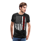 American Flag Daddy Men's Premium T-Shirt (CK1931) - charcoal gray