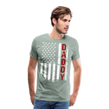 American Flag Daddy Men's Premium T-Shirt (CK1931) - steel green