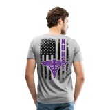Nurse Flag Men's Premium T-Shirt (CK1809) - heather gray