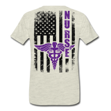 Nurse Flag Men's Premium T-Shirt (CK1809) - heather oatmeal