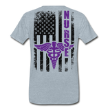 Nurse Flag Men's Premium T-Shirt (CK1809) - heather ice blue