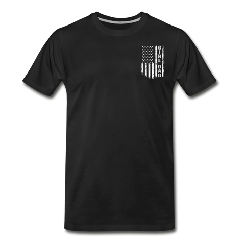 Girl Dad American Flag Men's Premium T-Shirt - black