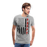 Pappy American Flag Men's Premium T-Shirt - heather gray