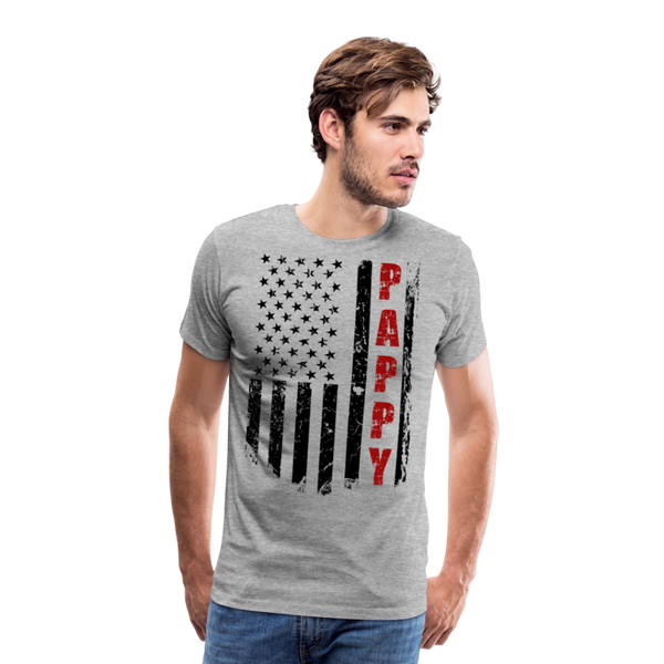 Pappy American Flag Men's Premium T-Shirt - heather gray