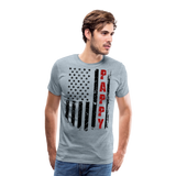 Pappy American Flag Men's Premium T-Shirt - heather ice blue