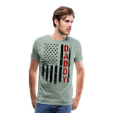 America Flag Daddy Men's Premium T-Shirt (CK1931) - steel green