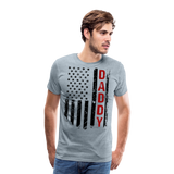 America Flag Daddy Men's Premium T-Shirt (CK1931) - heather ice blue