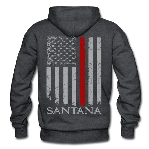 SANTANA Firefighter Gildan Heavy Blend Adult Hoodie - charcoal gray