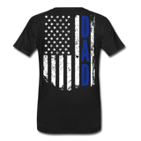Dad American Flag Men's Premium T-Shirt (41518b) - black