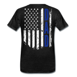 Dad American Flag Men's Premium T-Shirt (41518b) - charcoal gray