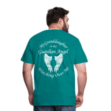 Granddaughter Guardian Angel Men's Premium T-Shirt (CK3574) - teal