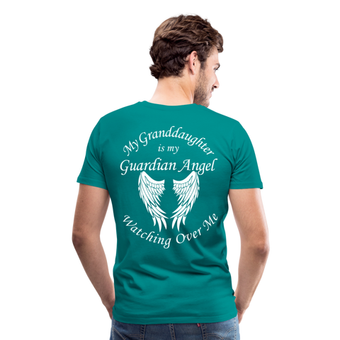 Granddaughter Guardian Angel Men's Premium T-Shirt (CK3574) - teal