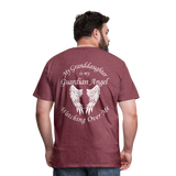 Granddaughter Guardian Angel Men's Premium T-Shirt (CK3574) - heather burgundy