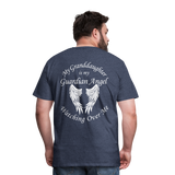 Granddaughter Guardian Angel Men's Premium T-Shirt (CK3574) - heather blue