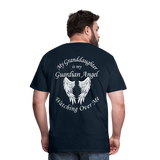 Granddaughter Guardian Angel Men's Premium T-Shirt (CK3574) - deep navy