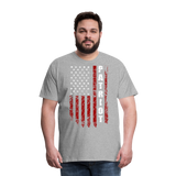 Patriot American Flag Men's Premium T-Shirt - heather gray