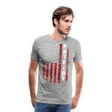 Patriot American Flag Men's Premium T-Shirt - heather gray