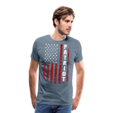 Patriot American Flag Men's Premium T-Shirt - steel blue