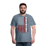 Patriot American Flag Men's Premium T-Shirt - steel blue