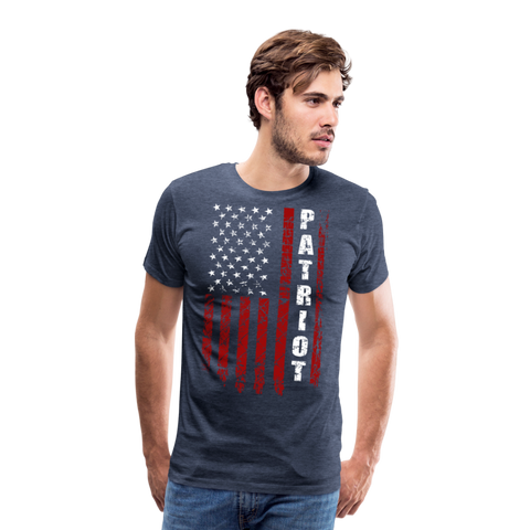Patriot American Flag Men's Premium T-Shirt - heather blue