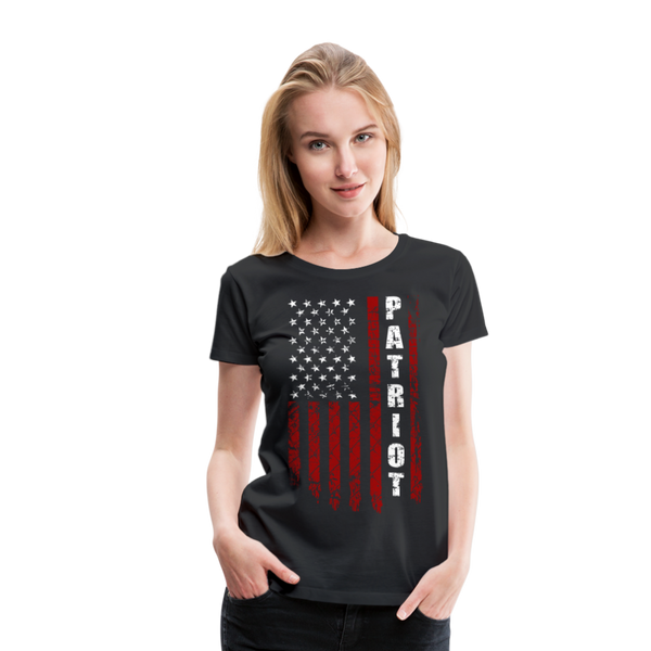 Patriot American Flag Women’s Premium T-Shirt - black