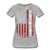 Patriot American Flag Women’s Premium T-Shirt - heather gray