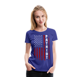 Patriot American Flag Women’s Premium T-Shirt - royal blue