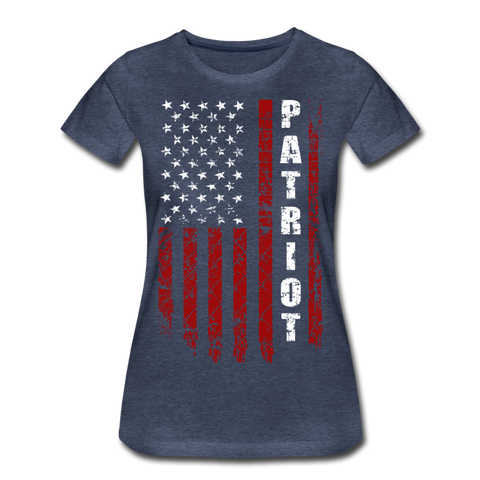 Patriot American Flag Women’s Premium T-Shirt - heather blue