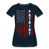 Patriot American Flag Women’s Premium T-Shirt - deep navy
