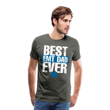Best EMT Dad Ever Men's Premium T-Shirt (CK1850) - asphalt gray