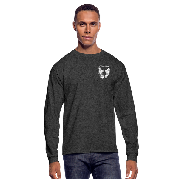 Christian My Son My Heart My Life Men's Long Sleeve T-Shirt - heather black