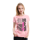 Nurse Flag Women’s Premium T-Shirt (CK1393) - pink