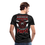 Firefighter Papa Men's Premium T-Shirt (CK3907) - charcoal gray