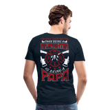 Firefighter Papa Men's Premium T-Shirt (CK3907) - deep navy